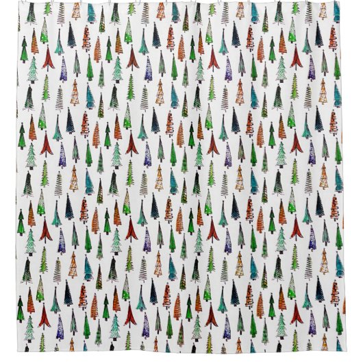 Rideaux De Douche Arbres de Noël (Devant)