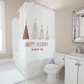 Rideaux De Douche Arbres de Noël Fêtes de fin d'année Élégants Nom d (En situation)