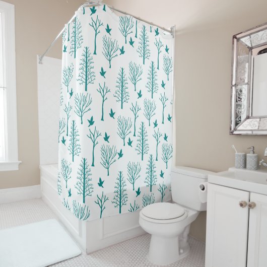 Rideaux De Douche Arbres d'hiver (En situation)