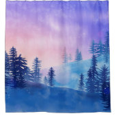 Rideaux De Douche Arbres forestiers Paysage extérieur Sunset Nature (Devant)