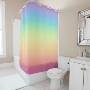 Rideaux De Douche Arc-en-ciel en pastel Ombre
