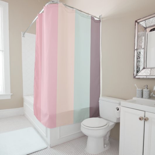 Rideaux De Douche arc-en-ciel pastel (En situation)