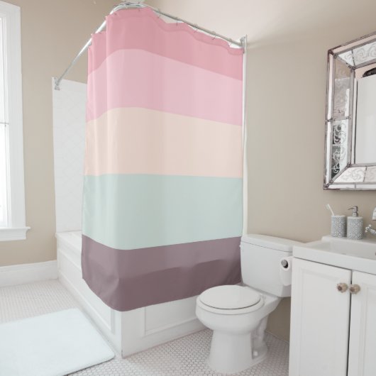 Rideaux De Douche arc-en-ciel pastel (En situation)