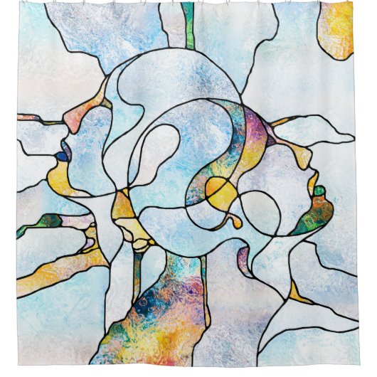 Rideaux De Douche Arc-en-ciel Unité de la série de verre tendu. Bac (Devant)