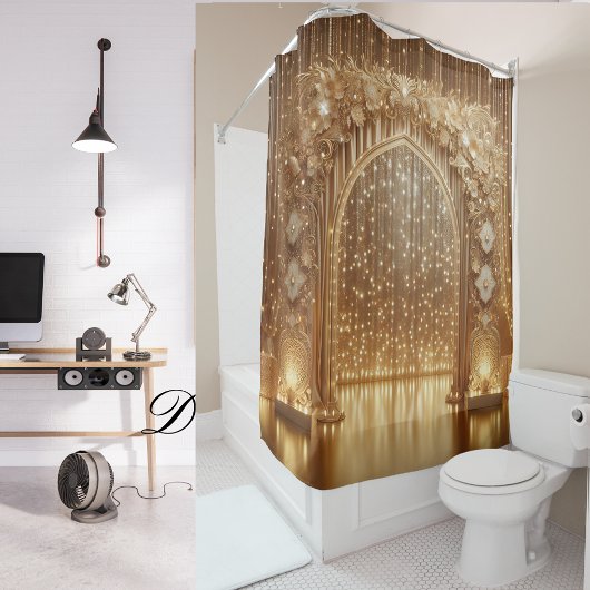 Rideaux De Douche Arche de célébration de l'or luxueuse : Mariage él