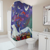 Rideaux De Douche Arche de Noé, impressionniste moderne 1 (En situation)