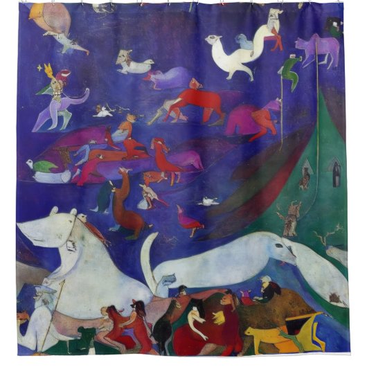 Rideaux De Douche Arche de Noé, impressionniste moderne 1 (Devant)