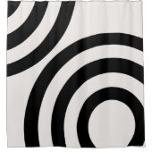 Rideaux De Douche Arcs Abstraits Modernes Du Milieu Du Siècle Noir E (Devant)