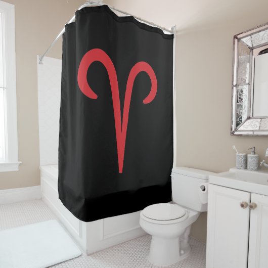 Rideaux De Douche ARIES Red Astrology (En situation)