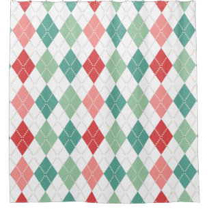Rideaux De Douche Arlequin coloré Motif géométrique