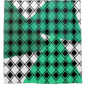 Rideaux De Douche Arlequin Triangle Vert (Devant)