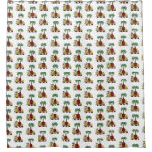 Rideaux De Douche Armoiries en couleur héraldique de palmier (Devant)