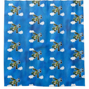 Rideaux De Douche Army Jet "Art by Kids"