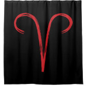 Rideaux De Douche ARRÊTE Le Brush Rouge Brush Astrologie Zodiac (Devant)