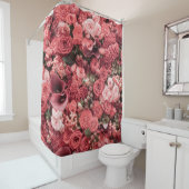 Rideaux De Douche Arrière - plan abstrait fleuri rapproché. (En situation)