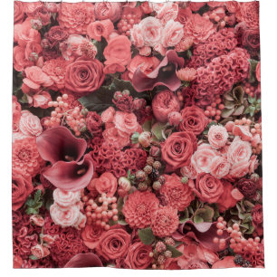 Rideaux De Douche Arrière - plan abstrait fleuri rapproché.