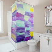 Rideaux De Douche Arrière - plan d'art Abstrait peint à la main (En situation)