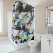 Rideaux De Douche Arrière - plan de pépin foncé, illustration. Noir, (En situation)