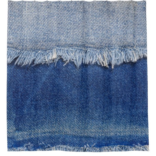 Rideaux De Douche Arrière - plan de tissu Denim Jeans déchiré (Devant)