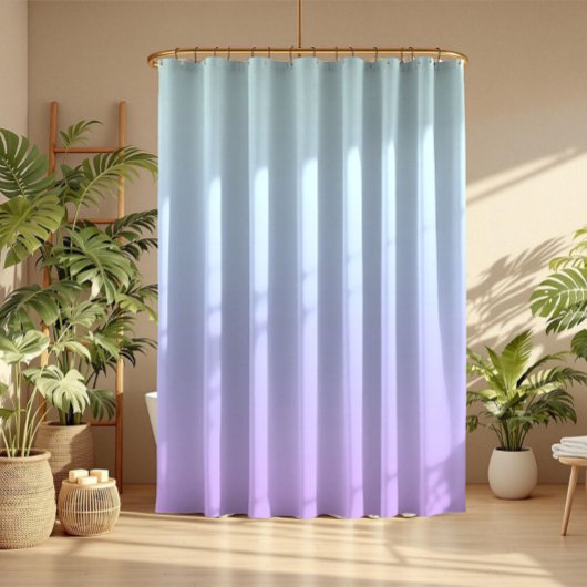 Rideaux De Douche Arrière - plan dégradé bleu et violet doux