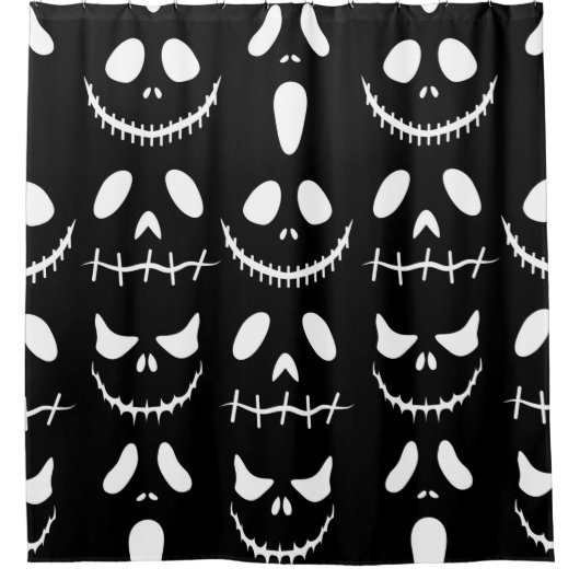 Rideaux De Douche Arrière - plan d'Halloween. Motif sans couture ave (Devant)