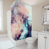 Rideaux De Douche arrière - plan dynamique couleur Abstrait avec écl (En situation)