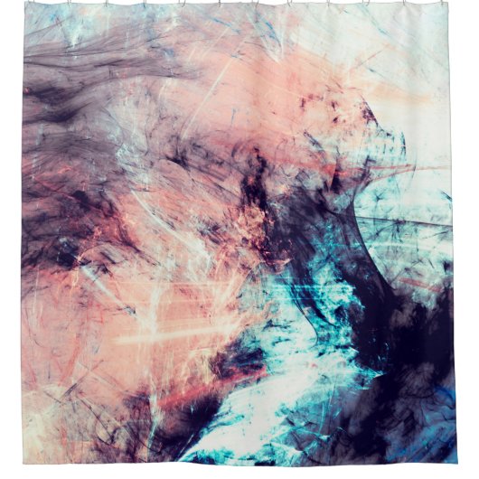 Rideaux De Douche arrière - plan dynamique couleur Abstrait avec écl (Devant)