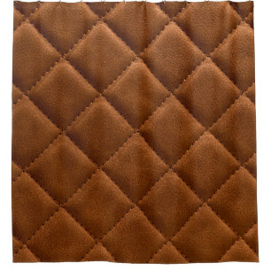Rideaux De Douche Arrière - plan en cuir Brown rhombus