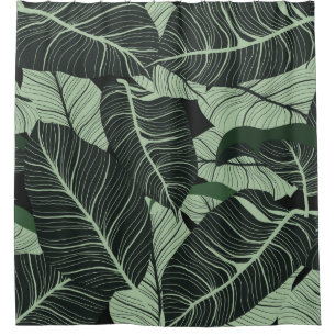 Rideaux De Douche Arrière - plan feuille de luxe nature. Modèle flor