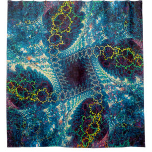 Rideaux De Douche arrière - plan fractal Abstrait - généré par ordin