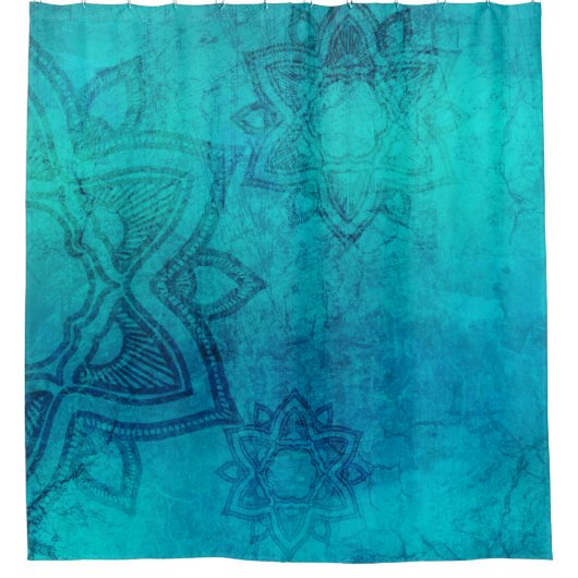 Rideaux De Douche Arrière - plan mandala grunge texture (Devant)