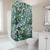 Rideaux De Douche Arrière - plan Motif sans couture Lily Valley (En situation)