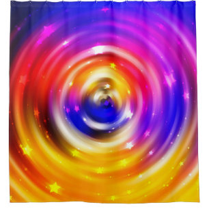 Rideaux De Douche arrière - plan multicolore abstrait. cercle brilla