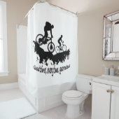 Rideaux De Douche Arrière - plan personnalisé Couleur VTT Citation (En situation)