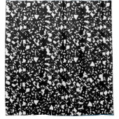 Rideaux De Douche Arrière - plan Polka Noir Et Blanc (Devant)