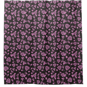 Rideaux De Douche Arrière - plan rose floral