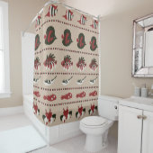 Rideaux De Douche Arrière - plan sans couture avec vie marine - crab (En situation)