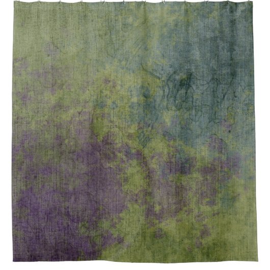 Rideaux De Douche Art Abstrait Bleu pourpre Moderne (Devant)