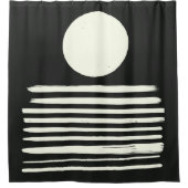 Rideaux De Douche Art Abstrait contemporain noir et blanc (Devant)