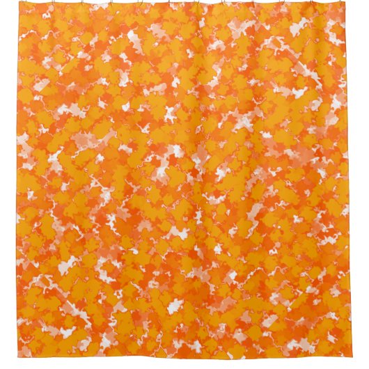 Rideaux De Douche Art Abstrait Design Orange Foliage (Devant)