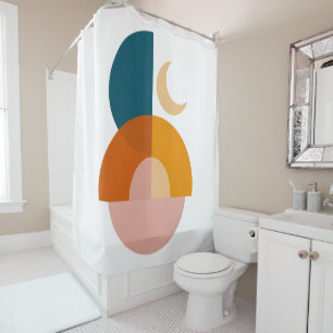 Rideaux De Douche Art abstrait géométrique moderne de lune