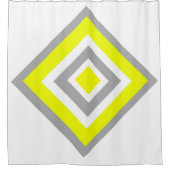 Rideaux De Douche Art Abstrait gris jaune blanc (Devant)