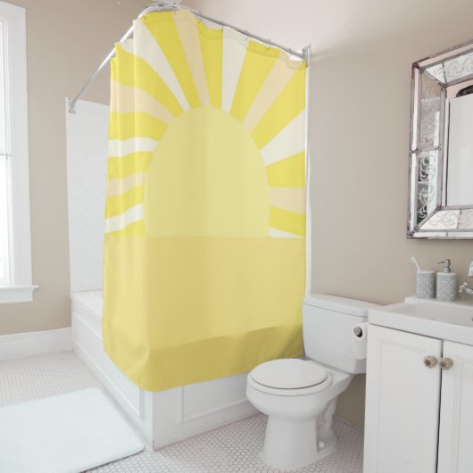 Rideaux De Douche art abstrait moderne (En situation)