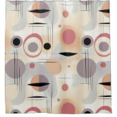 Rideaux De Douche Art abstrait moderne du milieu du siècle (Devant)