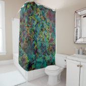Rideaux De Douche Art abstrait multicolore griffonné (En situation)