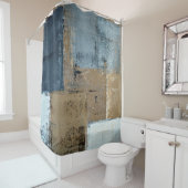 Rideaux De Douche Art abstrait neutre "visionnaire" (En situation)