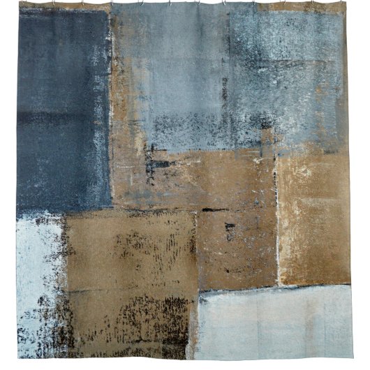 Rideaux De Douche Art abstrait neutre "visionnaire" (Devant)