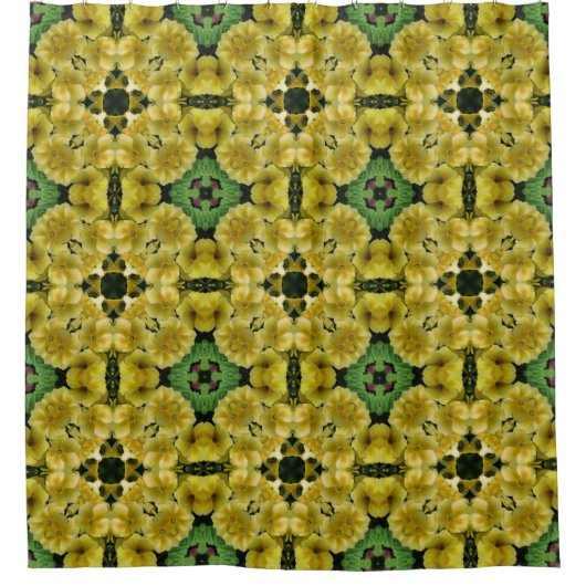 Rideaux De Douche Art Abstrait Primrose Fleurs Nature (Devant)