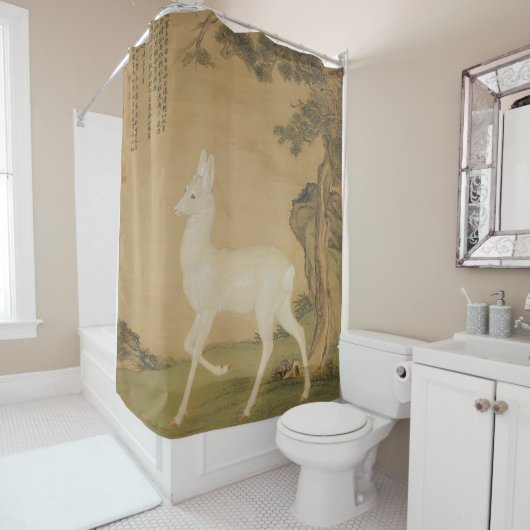 Rideaux De Douche Art Auspicious Roe Deer (En situation)