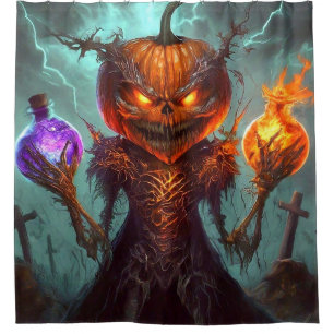 Rideaux De Douche Art citrouille